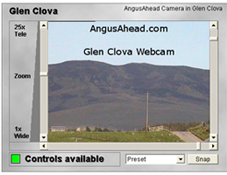 photo of the Glen Clova webcam