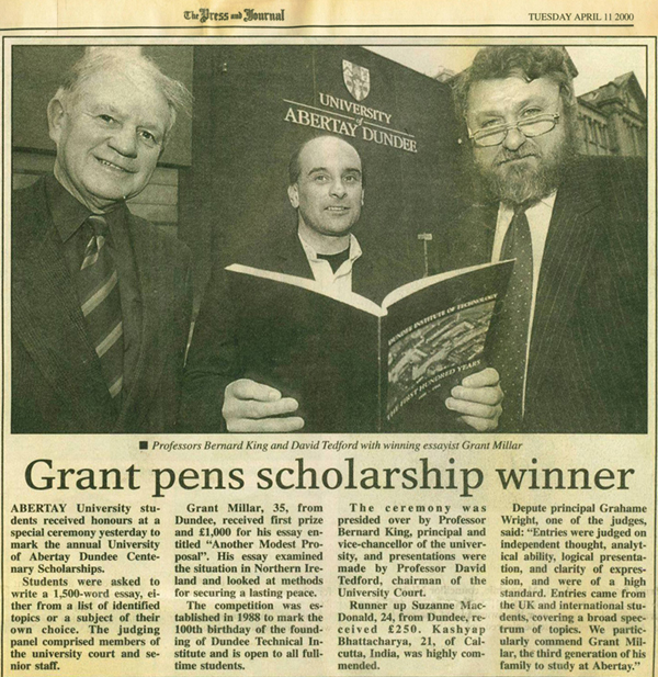 newspaper article for Scholarship Prize Award Writing Competition